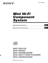 Sony MHC-GNX80 Operating instructions