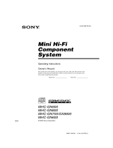 Sony MHC-GN600 User manual