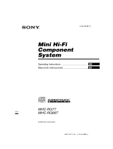 Sony MHC-RG77 Operating instructions