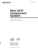 Sony MHC-V515 Operating instructions