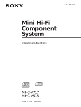 Sony MHC-V717 Operating instructions