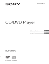 Sony DVP-SR370 Operating instructions