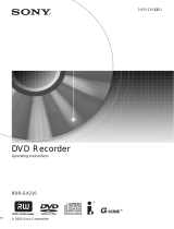 Sony RDR-GX210 Operating instructions