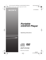 Sony DVP-FX720 Operating instructions