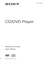 Sony DVP-SR320 Operating instructions