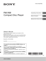 Sony CDX-G1200U User manual