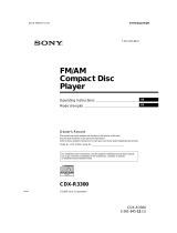 Sony CDX-R3300 Operating instructions