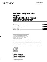 Sony CDX-F5500 Operating instructions