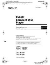 Sony CDX-R30M Operating instructions