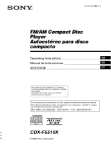 Sony CDX-F5510X Operating instructions