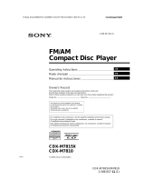 Sony CDX M7810 User manual