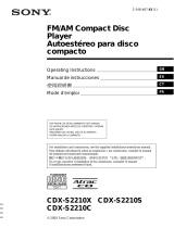 Sony CDX-S2210S User manual