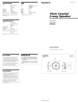 Sony XS-GF1621X Operating instructions