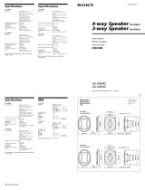 Sony XS-V6932 Operating instructions