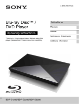 Sony BDP-S3200 Operating instructions