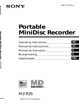 Sony MZ-R35 Operating instructions