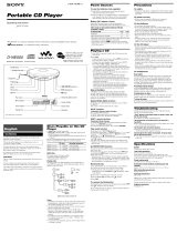 Sony D-NE005 Operating instructions