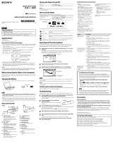 Sony NWZ-B152F Operating instructions
