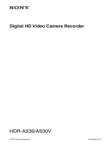 Sony HDR-AS30 User manual