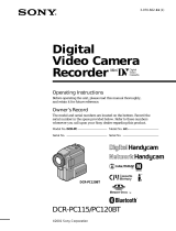 Sony DCR-PC115 Operating instructions