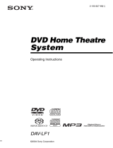 Sony DAV-LF1 Operating instructions