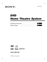 Sony DAV-SB100 Operating instructions
