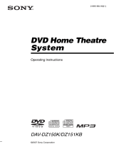 Sony DAV-DZ151KB Operating instructions