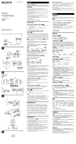 Sony MDR-XB41EX User manual