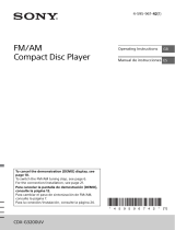Sony CDX-G3200UV Operating instructions