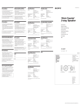 Sony XS-602F Operating instructions