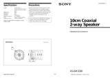 Sony XS-GM1020 Operating instructions
