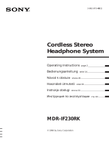 Sony MDR-IF230RK User manual