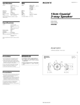 Sony XS-GF1331X Operating instructions