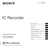 Sony ICD-SX950 Operating instructions