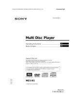 Sony MEX-R5 Operating instructions