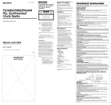 Sony DREAM MACHINE ICF-C113V User manual