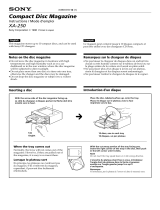 Sony XA-250 Operating instructions
