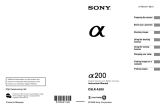 Sony Sony DSLR-A200 User manual