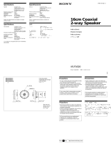 Sony XS-F1620 Operating instructions