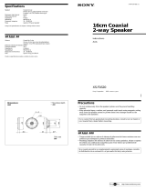 Sony XS-F1620 Operating instructions