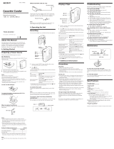 Sony TCM-333 Operating instructions