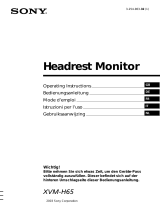 Sony XVM-H65 Operating instructions