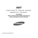 Samsung SGH-A847D User manual