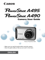 Canon Powershot A 495 Owner's manual