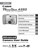 Canon A550 User manual