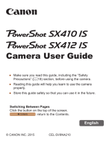 Canon PowerShot SX412 IS User manual