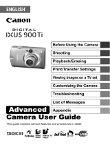 Canon Digital IXUS 900 TI User manual