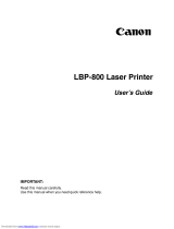 Canon LBP-800 User manual