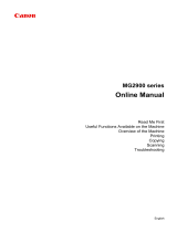 Canon MG2900 User manual