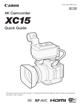 Canon XC15 Quick start guide